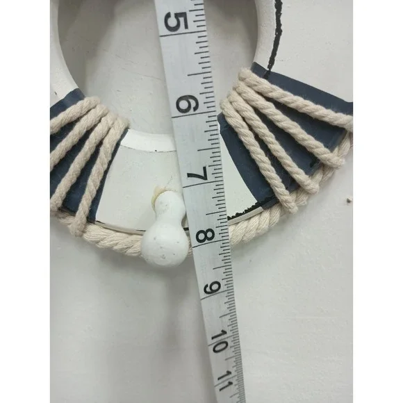 Wood Life Preserver Coastal Nautical Wall Hanging Towel Hook Mayrich Company - Picture 5 of 6